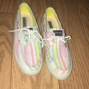 Multi colored Sperry shoes